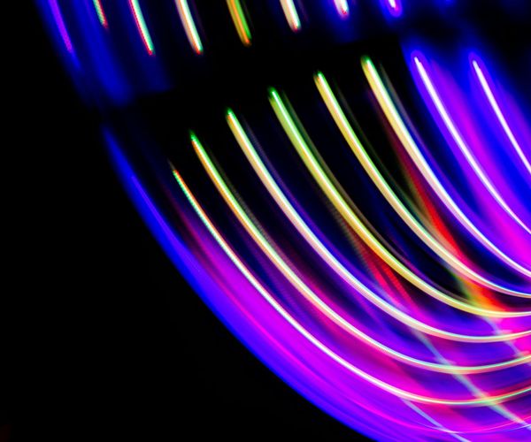 Abstract glowing lines representing flow of energy and focus